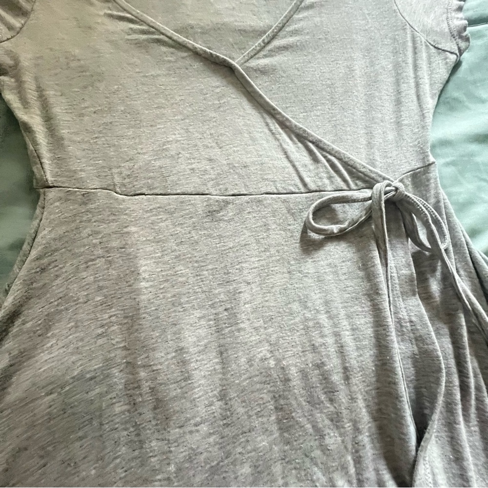 Brave Soul Light Gray High Low Wrap Dress - Picture 8 of 13